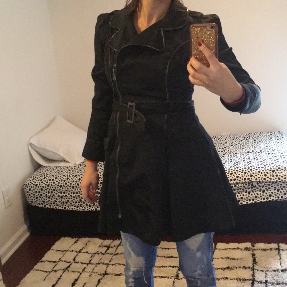 Twelve by twelve black light weight coat xs